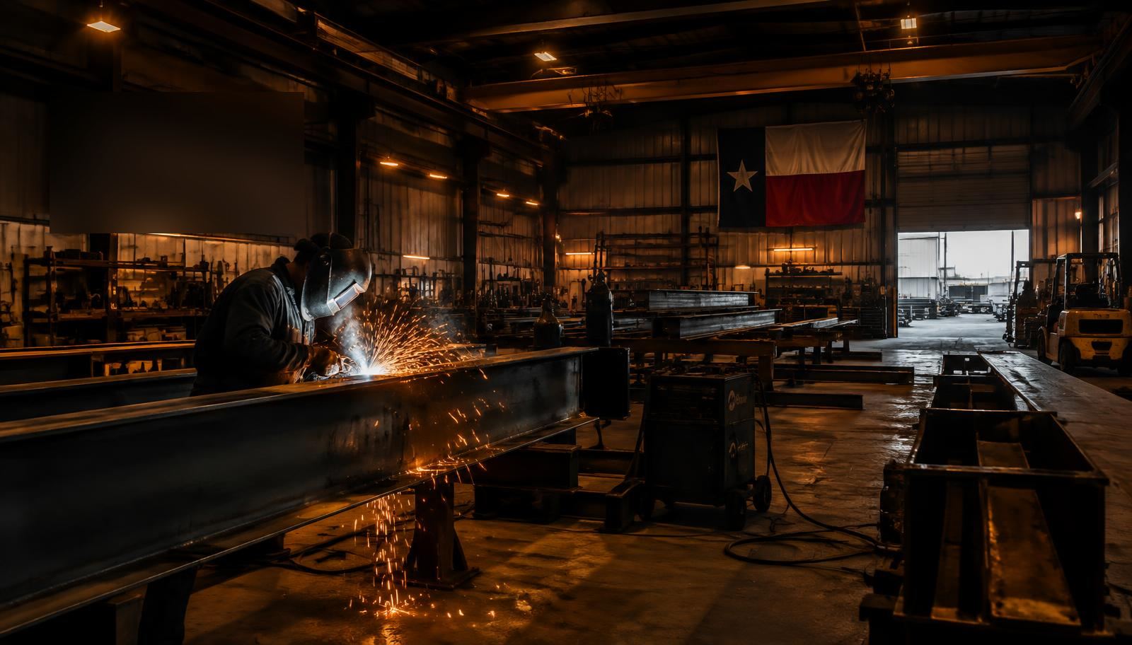 Beam fabrication in shop