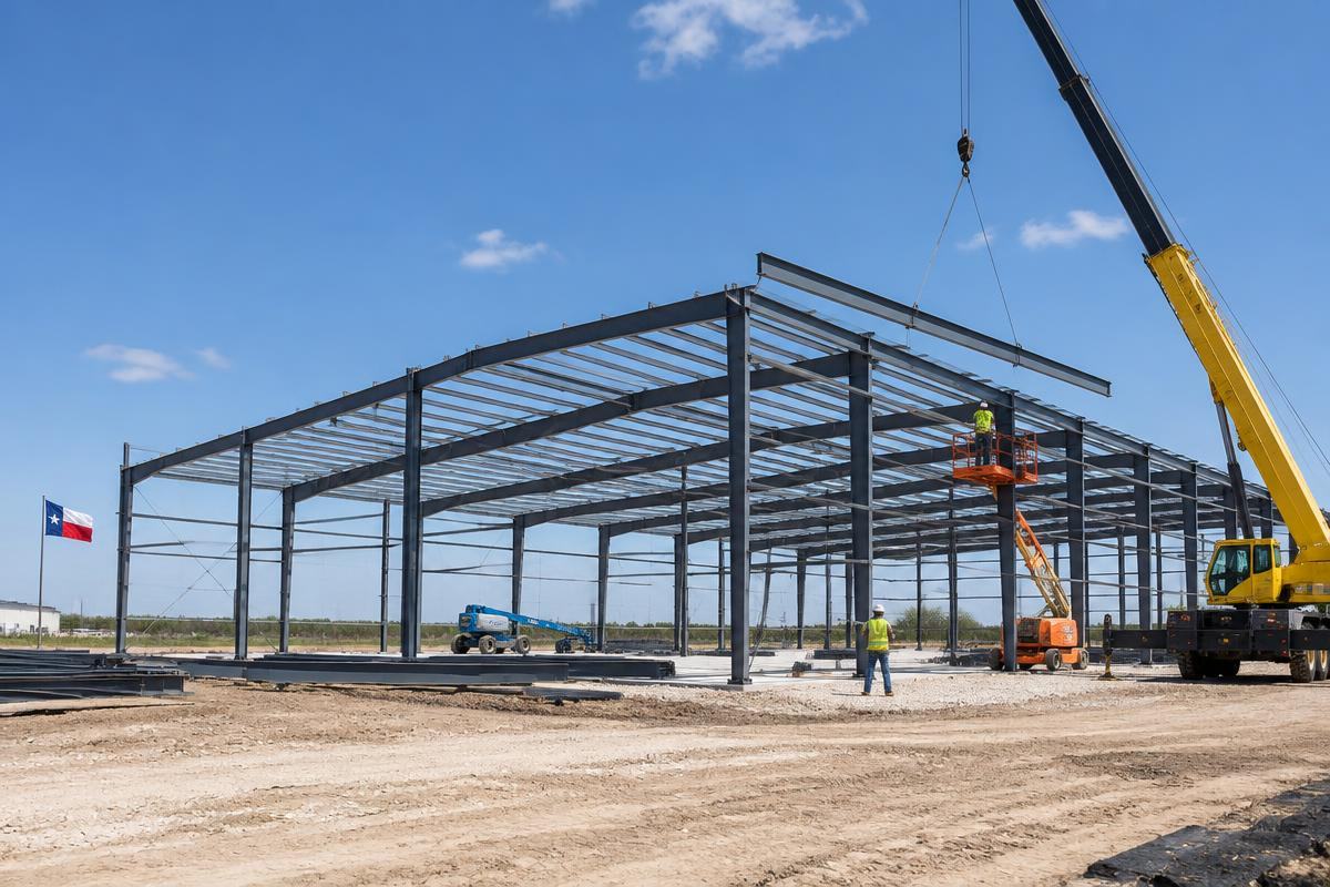 Warehouse steel frame
